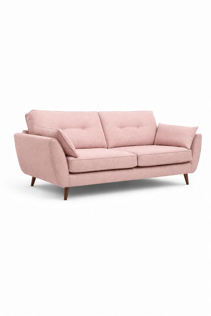 Sofa 3 plazas Denver patas en color nogal