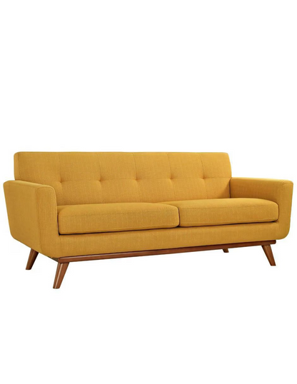 Sofa 2 plazas Odisey patas en acabado Nogal.