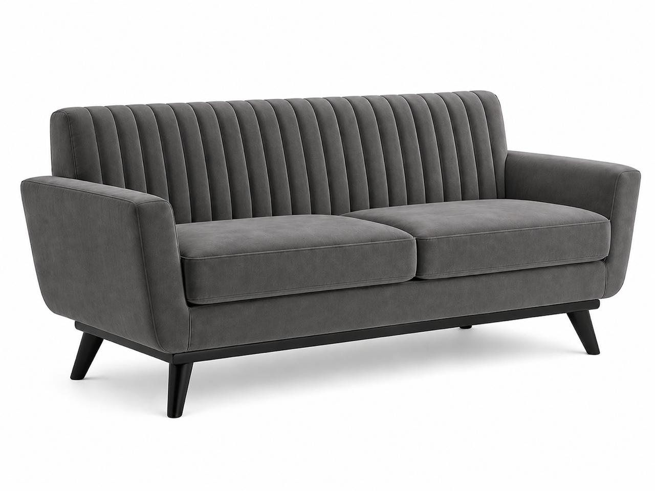 Sofa 2 plazas Florencia patas en acabado Negro.