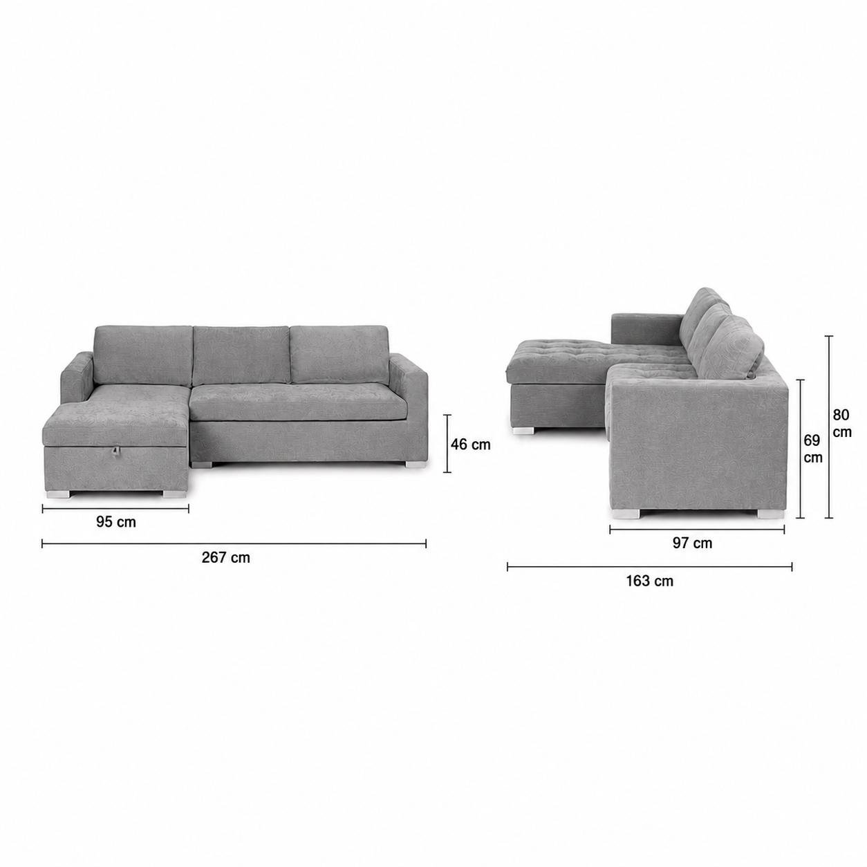 Seccional con sofa cama Matrimonial Modelo Sleep