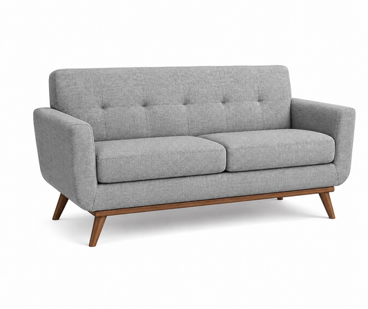 Sofa 2 plazas Odisey patas en acabado Nogal.
