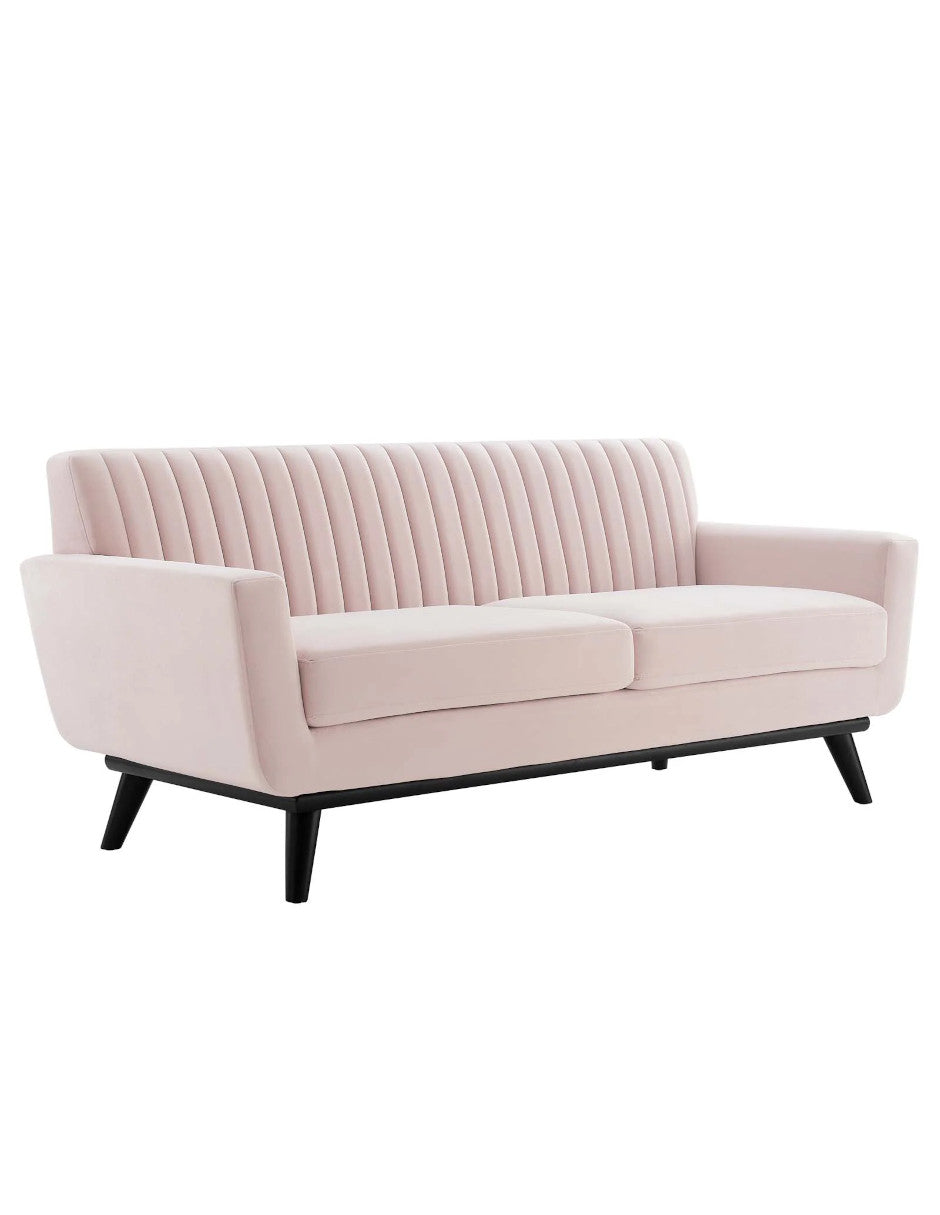 Sofa 2 plazas Florencia patas en acabado Negro.