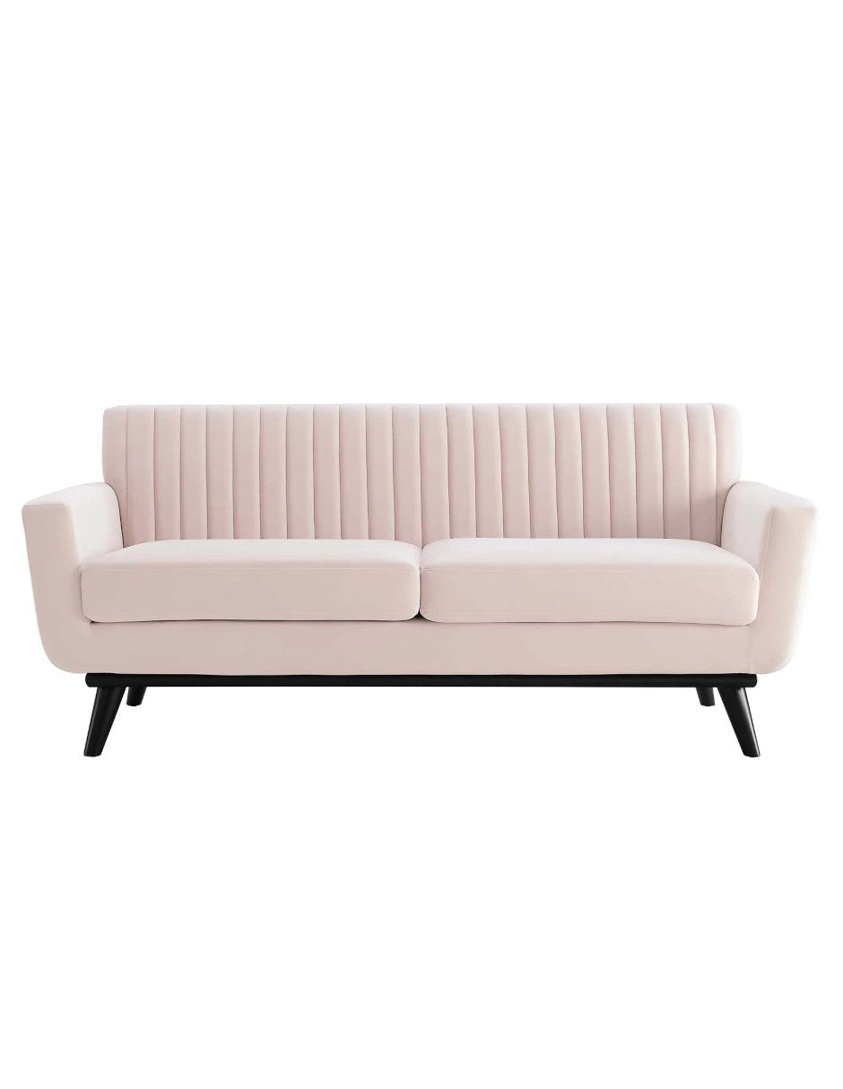 Sofa 2 plazas Florencia patas en acabado Negro.