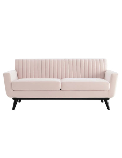 Sofa 2 plazas Florencia patas en acabado Negro.