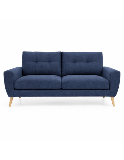 Sofa 3 plazas Napoli patas en acabado Natural.