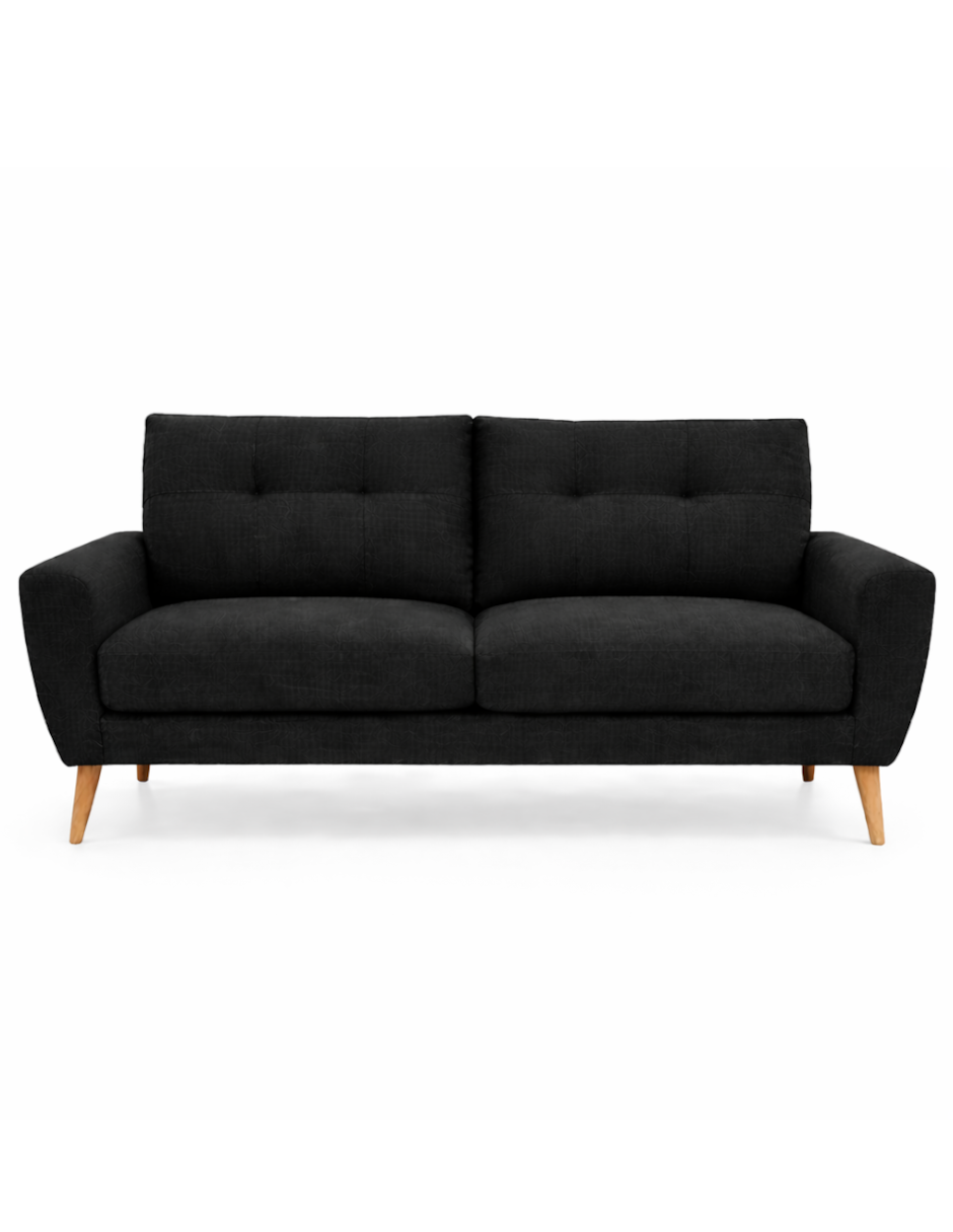 Sofa 3 plazas Napoli patas en acabado Natural.