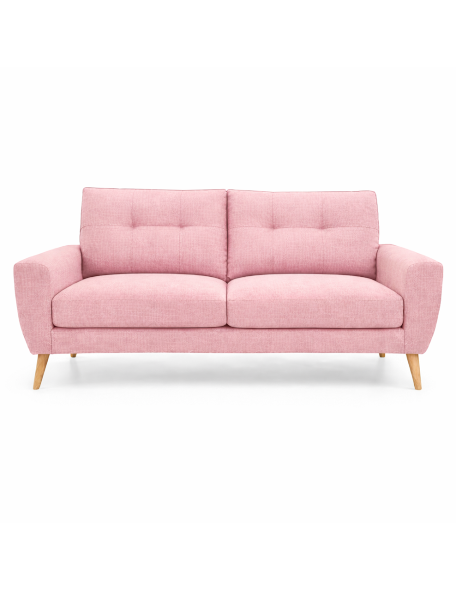 Sofa 3 plazas Napoli patas en acabado Natural.