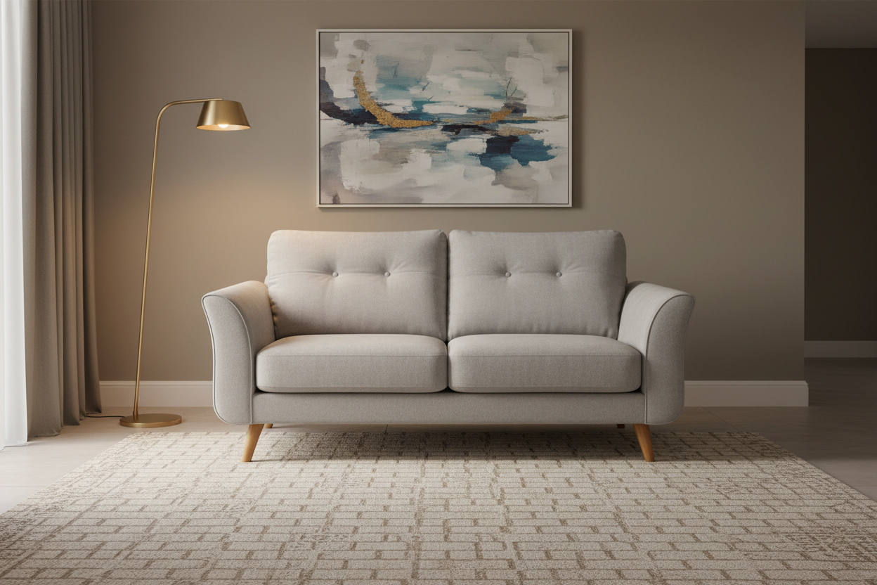 Sofá gris contemporáneo lujo