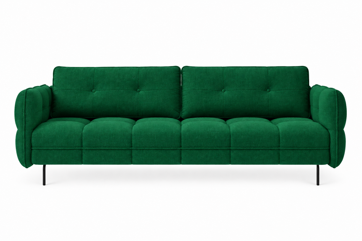 Sofá Siena con el mismo verde del sillón