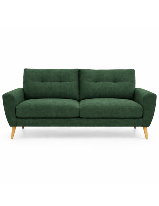 Sofa 3 plazas Napoli patas en acabado Natural.